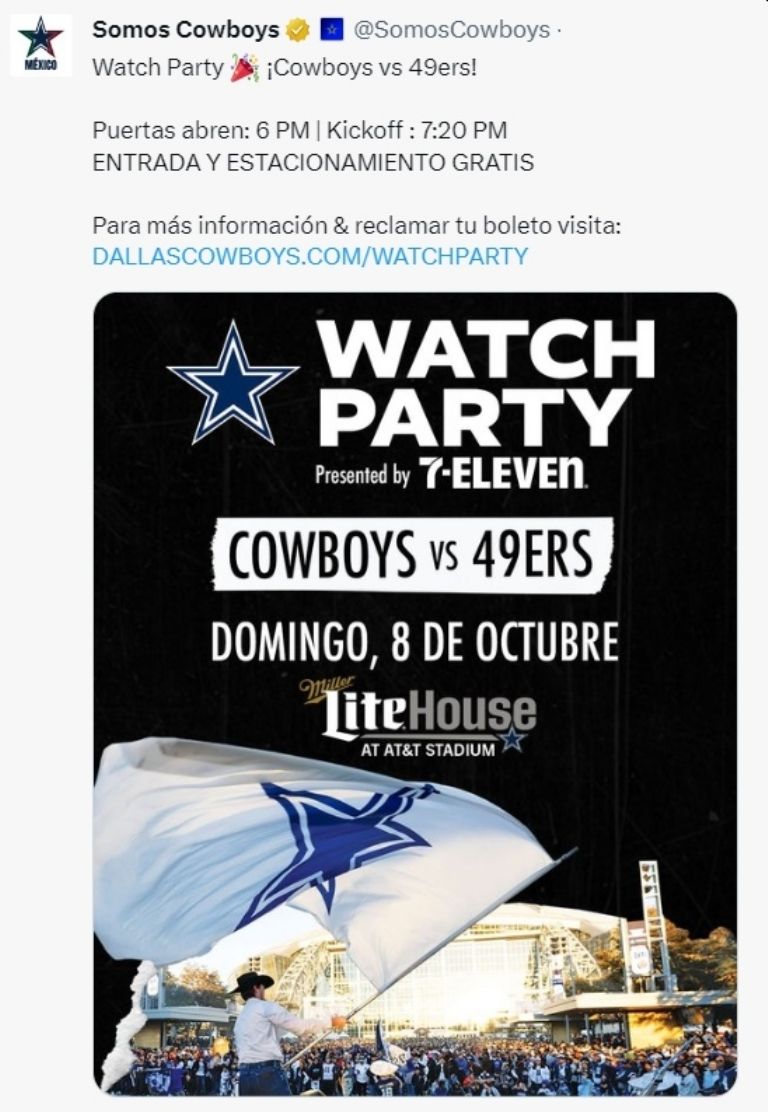 Horario y dónde ver EN VIVO Cowboys vs 49ers