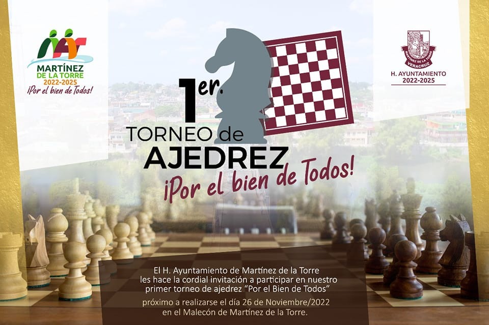 Invita Ayuntamiento a “Primer Torneo de Ajedrez”